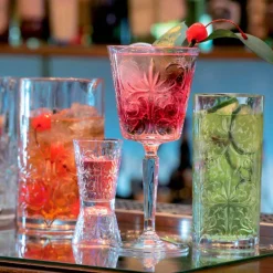 Viadurini Kitchen Italienisches Kristallgeschirr-12 Tumbler Tall Highball Cocktailglas oder luxuriös dekoriertes Wasser - Schicksal