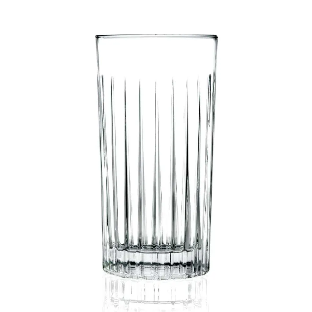 Viadurini Kitchen Italienisches Kristallgeschirr-12 Tumbler Tall Highball Gläser aus verziertem Öko-Kristall - Senzatempo