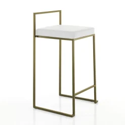 Viadurini Living Küchenhocker-2 Wohnzimmerhocker mit Kunstledersitz - Afnio