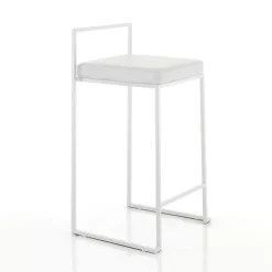 Viadurini Living Küchenhocker-2 Wohnzimmerhocker mit Kunstledersitz - Afnio