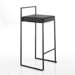 Viadurini Living Küchenhocker-2 Wohnzimmerhocker mit Kunstledersitz - Afnio