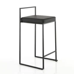 Viadurini Living Küchenhocker-2 Wohnzimmerhocker mit Kunstledersitz - Afnio