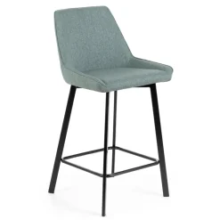 Viadurini Living Küchenhocker-2 Wohnzimmerhocker mit Stoffsitz und Metallbeinen – Negroni