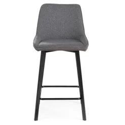 Viadurini Living Küchenhocker-2 Wohnzimmerhocker mit Stoffsitz und Metallbeinen – Negroni