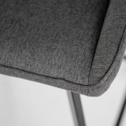 Viadurini Living Küchenhocker-2 Wohnzimmerhocker mit Stoffsitz und Metallbeinen – Negroni