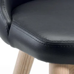 Viadurini Living Design Stühle-2 Wohnzimmerstühle aus Öko-Leder und natürlicher Esche, hergestellt in Italien – Cupcake