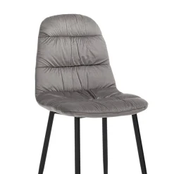 Viadurini Living Moderne Stühle-4 Wohnzimmerstühle aus schwarzem Metall und Samt – Omar