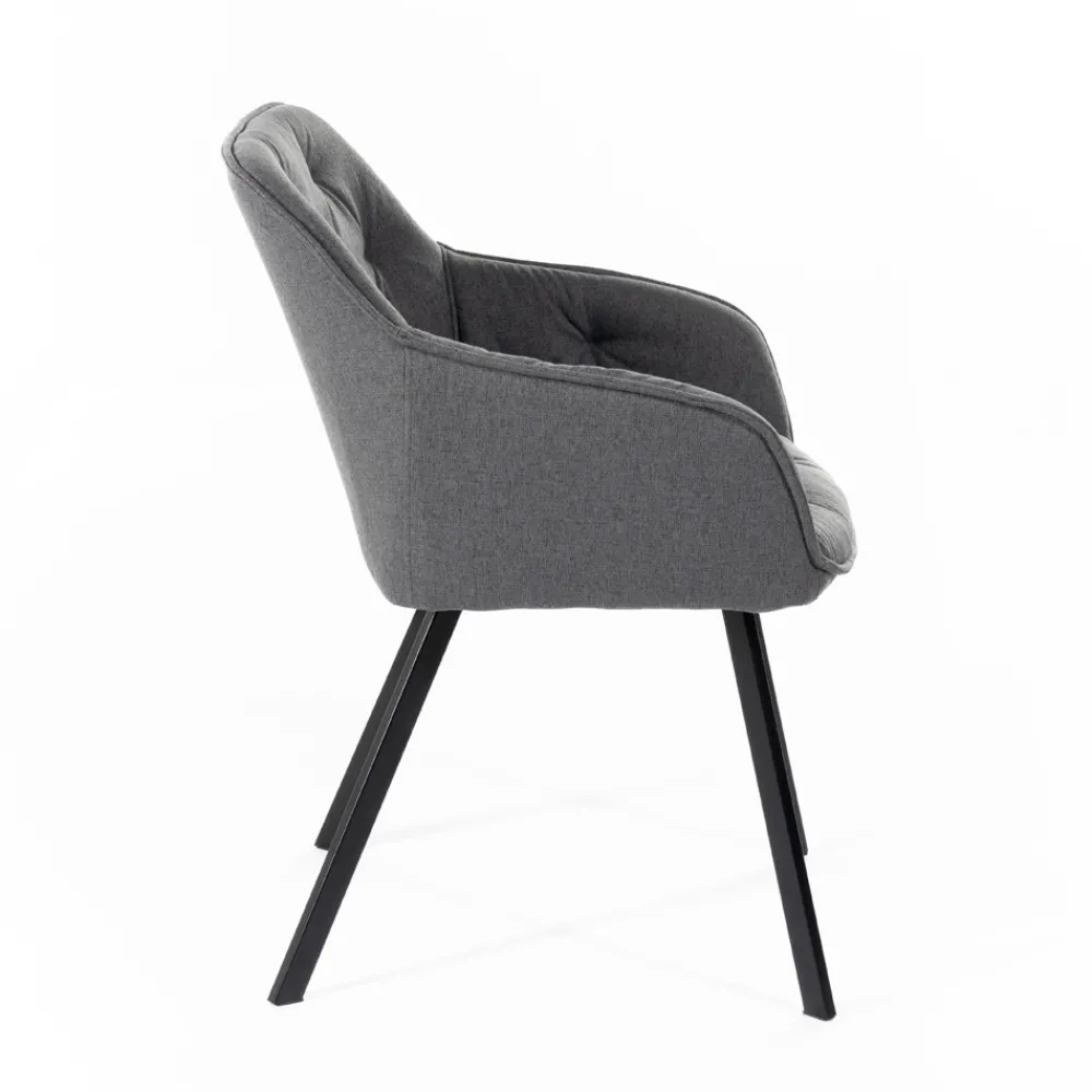 Viadurini Living Moderne Stühle-4 Wohnzimmerstühle mit Stoffsitz und Metallstruktur – Obst