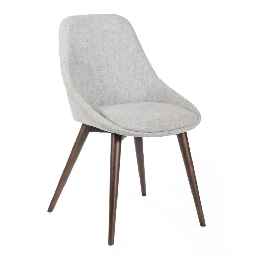 Viadurini Living Moderne Stühle-4 Wohnzimmerstühle mit Stoffsitz und Massivholzstruktur – Passion