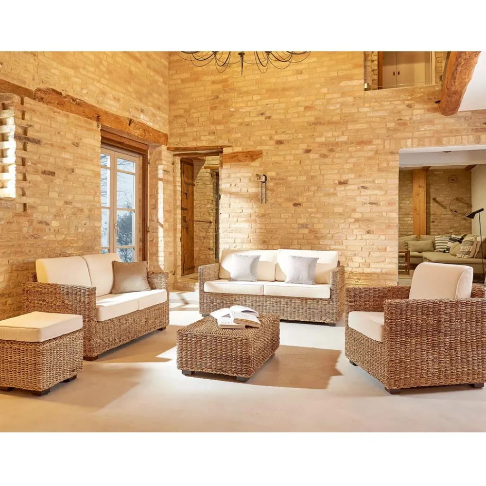 Viadurini in the Garden Garten Lounge Set-Abaca Garden Lounge komplett mit Kissen - Raziel