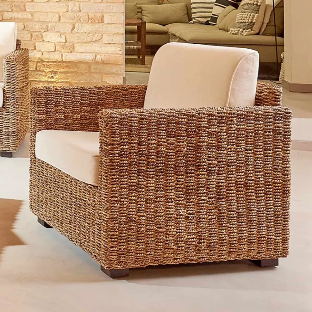 Viadurini in the Garden Garten Lounge Set-Abaca Garden Lounge komplett mit Kissen - Raziel
