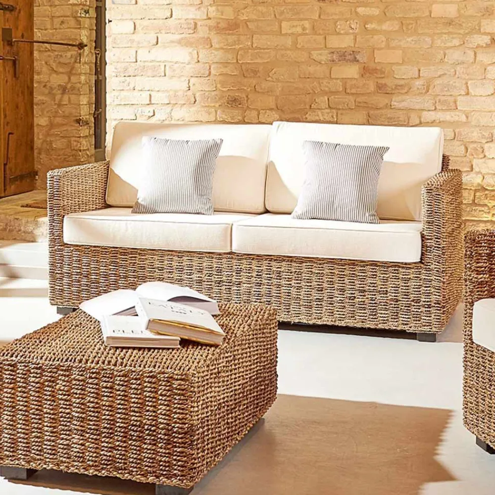 Viadurini in the Garden Garten Lounge Set-Abaca Garden Lounge komplett mit Kissen - Raziel