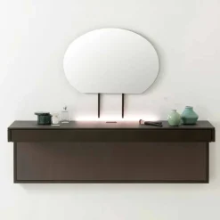 Viadurini Living Tv-Möbel-Abgehängter TV-Ständer mit Satin-Kristallplatte Hergestellt in Italien - Americio