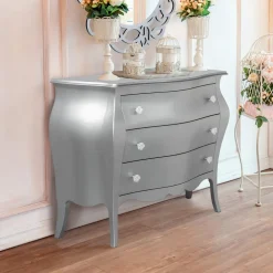 Viadurini Classic Kommoden-Abgerundete Kommode mit 3 Schubladen in verschiedenen Ausführungen, hergestellt in Italien – Gamad