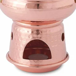 Viadurini Kitchen Kochgeschirr-Abgerundete Pfanne für Sauce in handverzinntem Kupferboden und Deckel - Gianmatteo