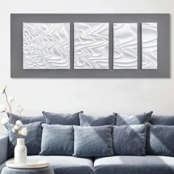 Viadurini Decor Abstrakte Bilder-Abstrakte moderne Design-Keramikwandzusammensetzung Made in Italy - Verno