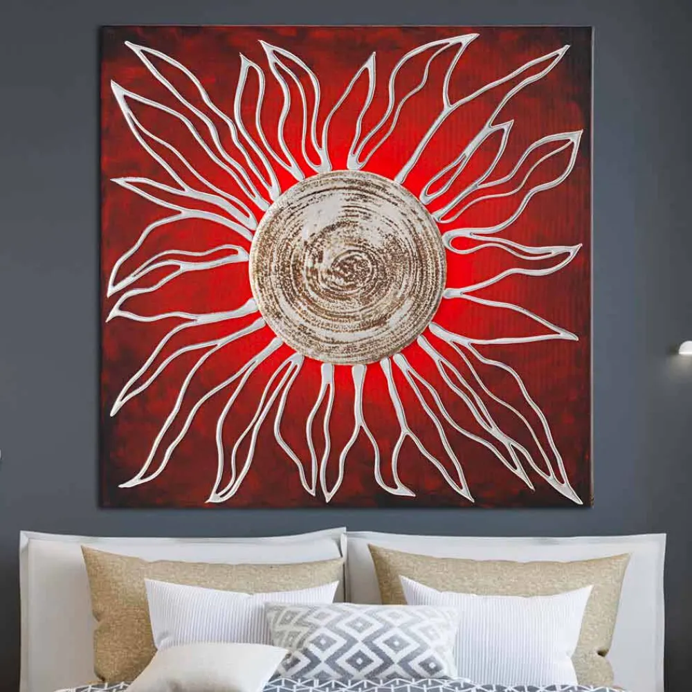 Viadurini Decor Handgemalte Bilder-Abstraktes Design Bild Merano von