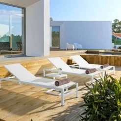 Viadurini in the Garden Sonnenliegen-Aluminium Liegegarten Chaiselongue, Homemotion, 4 Stück - Lester