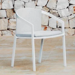 Viadurini in the Garden Gartenstühle Metall-Aluminium Outdoor Stuhl mit oder ohne Kissen, Hochwertig, 4 Stück - Filomena