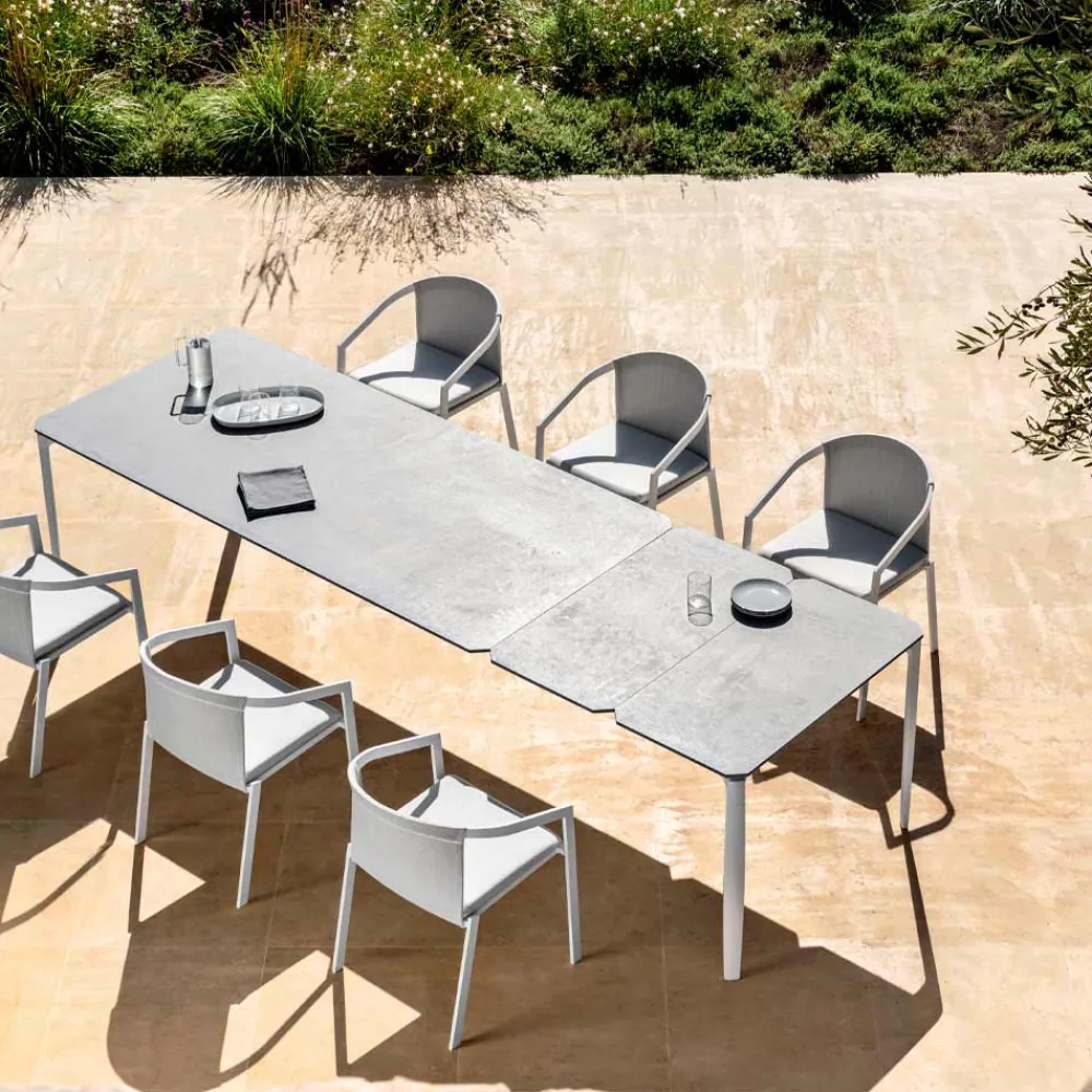 Viadurini in the Garden Gartenstühle Metall-Aluminium Outdoor Stuhl mit oder ohne Kissen, Hochwertig, 4 Stück - Filomena