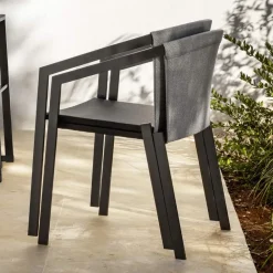 Viadurini in the Garden Gartenstühle Metall-Aluminium Outdoor Stuhl mit oder ohne Kissen, Hochwertig, 4 Stück - Filomena