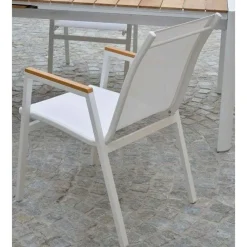 Viadurini in the Garden Metallsessel-Aluminium und Textilene Sessel mit Polywood Armlehnen - Diary