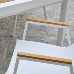 Viadurini in the Garden Metallsessel-Aluminium und Textilene Sessel mit Polywood Armlehnen - Diary