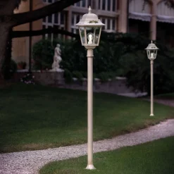 Ferroluce Gartenlampion-Aluminium-Gartenlaterne, klassische handbemalte Dekoration – Gorizia