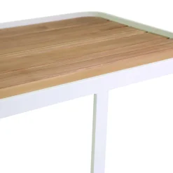 Viadurini in the Garden Gartenideen-Aluminium-Trolley in verschiedenen Ausführungen mit Rädern und Teakholzplatte - Tent