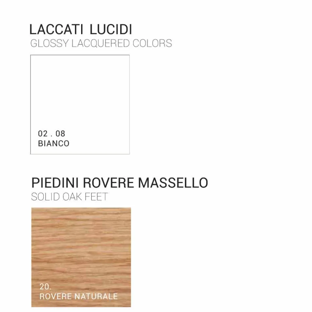 Viadurini Bathroom Badmöbel Stehend-Amanda Badezimmerschrank aus Holz mit 2 Türen, modernes Design, Made in Italy