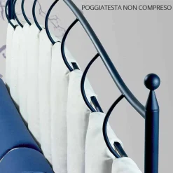 Viadurini Night Design Maßgeschneiderte Möbel|Schmiedeeisen Doppelbetten-Ametista Doppelbett aus Schmiedeeisen in Design