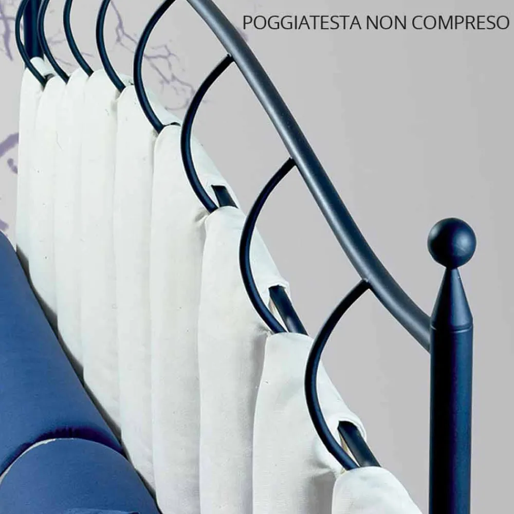 Viadurini Night Design Maßgeschneiderte Möbel|Schmiedeeisen Doppelbetten-Ametista Doppelbett aus Schmiedeeisen in Design