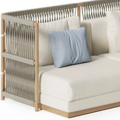 Viadurini in the Garden Gartensofas-Anbau-Gartensofa mit C-förmiger Struktur aus Holz Made in Italy - Rubik