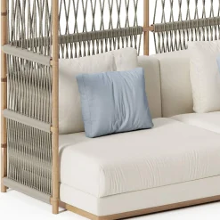 Viadurini in the Garden Gartensofas-Anbau-Gartensofa mit C-förmiger Struktur aus Holz Made in Italy - Rubik