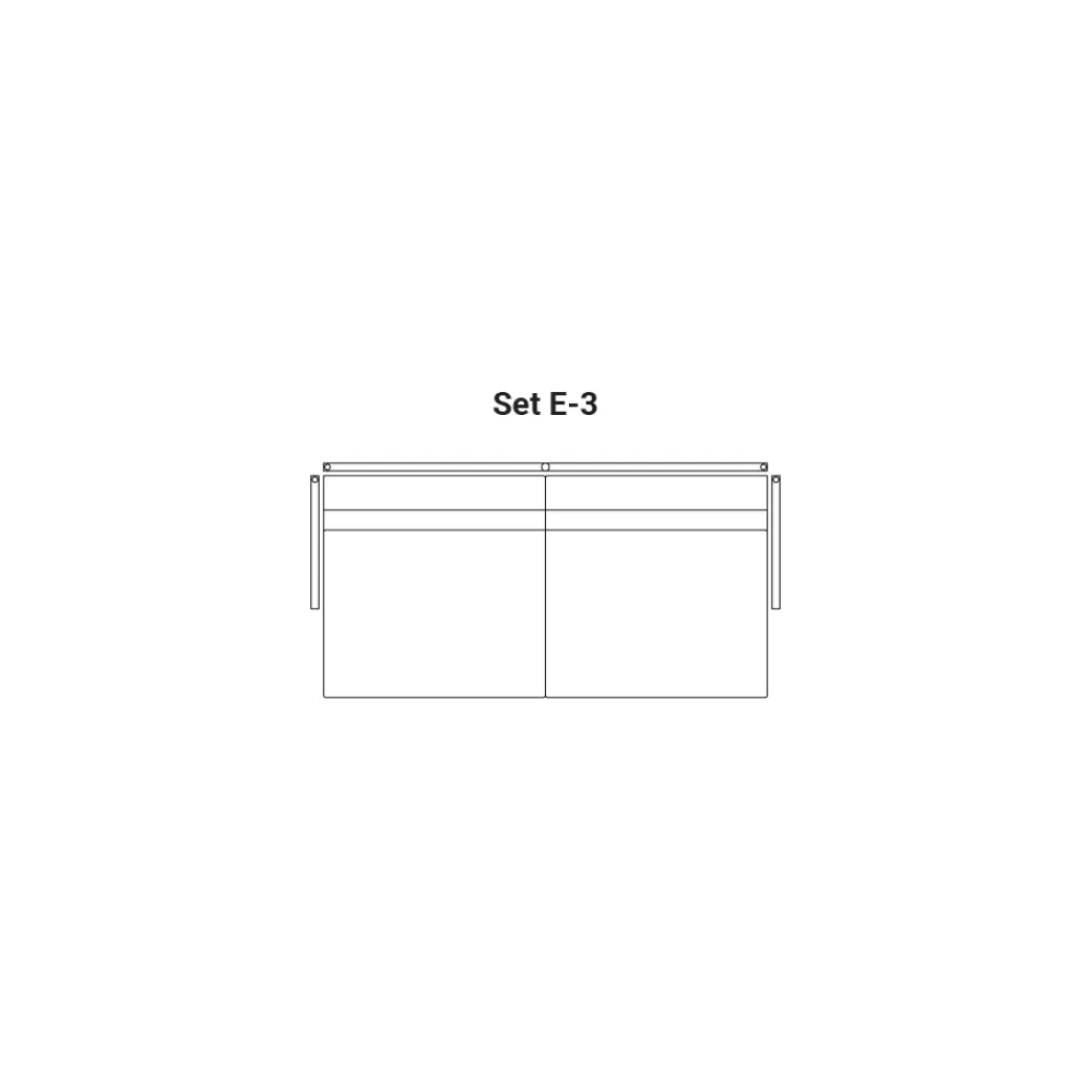 Viadurini in the Garden Gartensofas-Anbau-Gartensofa mit C-förmiger Struktur aus Holz Made in Italy - Rubik