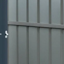 Viadurini in the Garden Gartenideen-Anlehn-Gartenschuppen aus anthrazitfarbenem Blech mit Flügeltür - Dotto