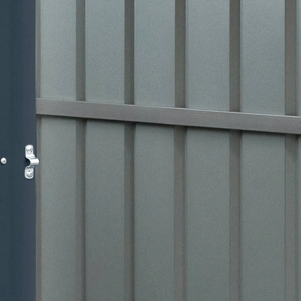 Viadurini in the Garden Gartenideen-Anlehn-Gartenschuppen aus anthrazitfarbenem Blech mit Flügeltür - Dotto