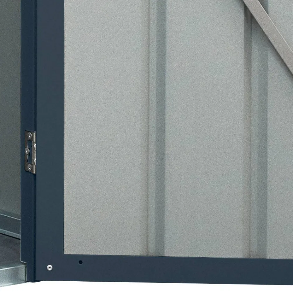 Viadurini in the Garden Gartenideen-Anlehn-Gartenschuppen aus anthrazitfarbenem Blech mit Flügeltür - Dotto