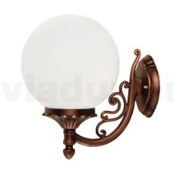 Viadurini Lighting Garten-Wandlampen-Applikation mit Acrylkugel und Struktur aus Aluminiumdruckguss - Trovanero