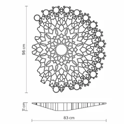 Viadurini Lighting Design Deckenleuchten-Applique Deckenleuchte in Weiß Technopolymer Design 2 Größen - Kathedrale