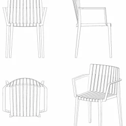 Vondom Sessel Kunststoff-Armchair Spritz Kollektion von , Polypropylen mit Glasfaser, 4 Stück