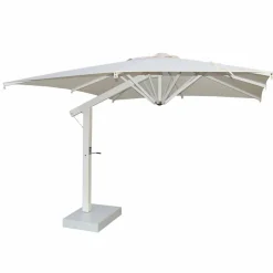 Viadurini in the Garden Gartenschirm-Armschirm 350x350 cm aus weißem oder anthrazitfarbenem Aluminium - Lapillo