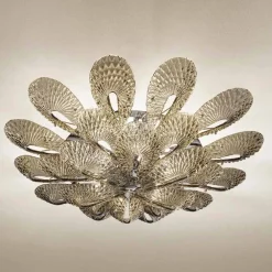 Viadurini Lighting Moderne Deckenleuchten-Artisan Deckenlampe aus venezianischem Rauchglas, Made in Italy - Minos