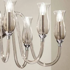 Viadurini Lighting Klassische Kronleuchter-Artisan 8-flammiger Kronleuchter aus venezianischem Rauchglas Made in Italy - Vittoria
