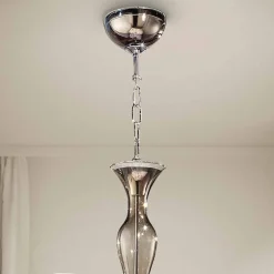 Viadurini Lighting Klassische Kronleuchter-Artisan 8-flammiger Kronleuchter aus venezianischem Rauchglas Made in Italy - Vittoria