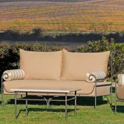 Viadurini in the Garden Garten Lounge Set-Artisan Garden Lounge mit Eisenstruktur Made in Italy - Lisotto