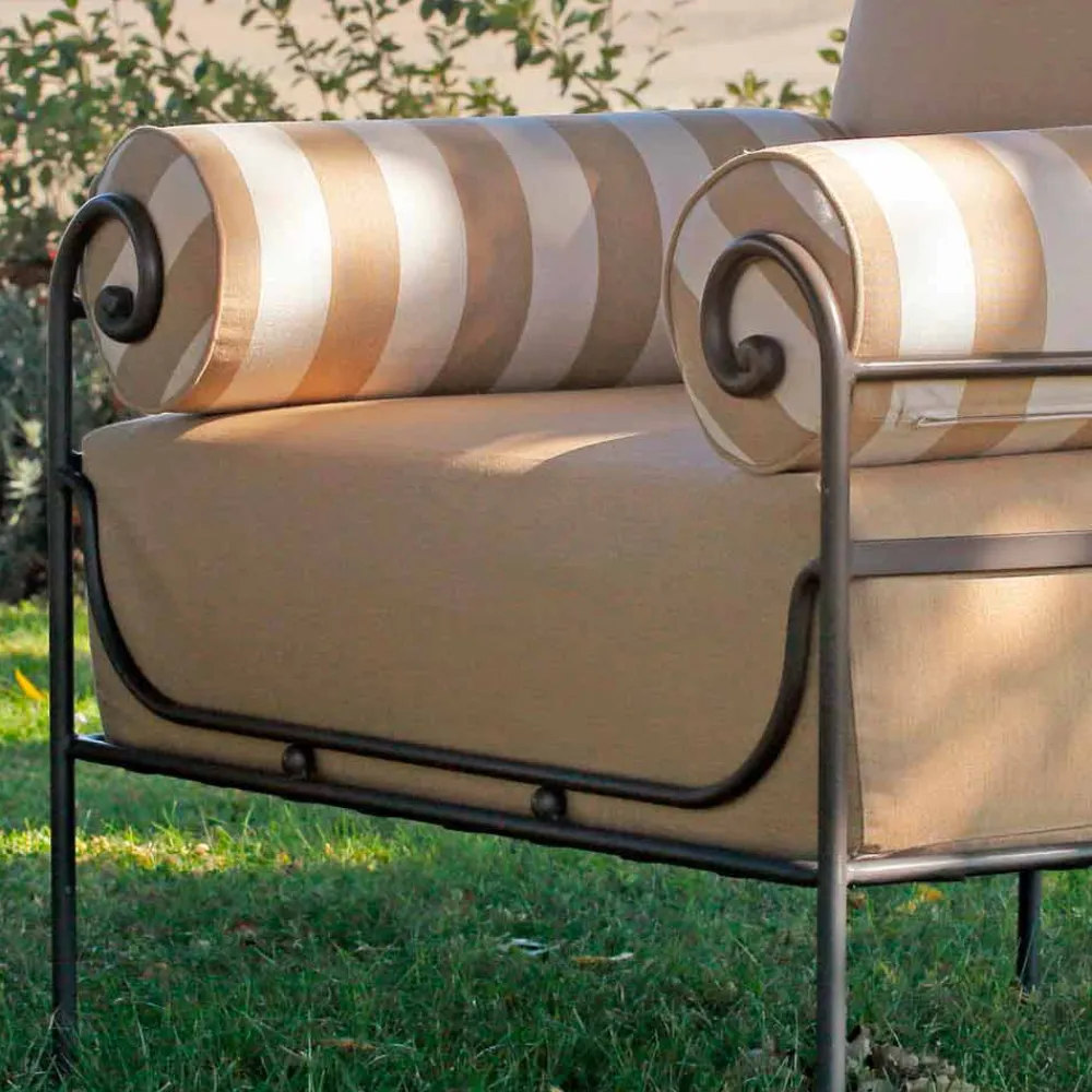 Viadurini in the Garden Garten Lounge Set-Artisan Garden Lounge mit Eisenstruktur Made in Italy - Lisotto