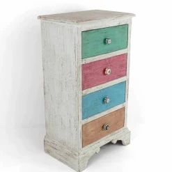 Viadurini Living Kommoden-Artisan Kommode mit 4 Schubladen aus weißem Holz Made in Italy - Manhattan