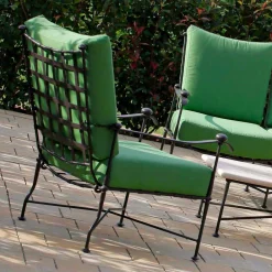Viadurini in the Garden Garten Lounge Set-Artisan Outdoor-Wohnzimmer in Eisen-Graphit-Finish Made in Italy - Lietta