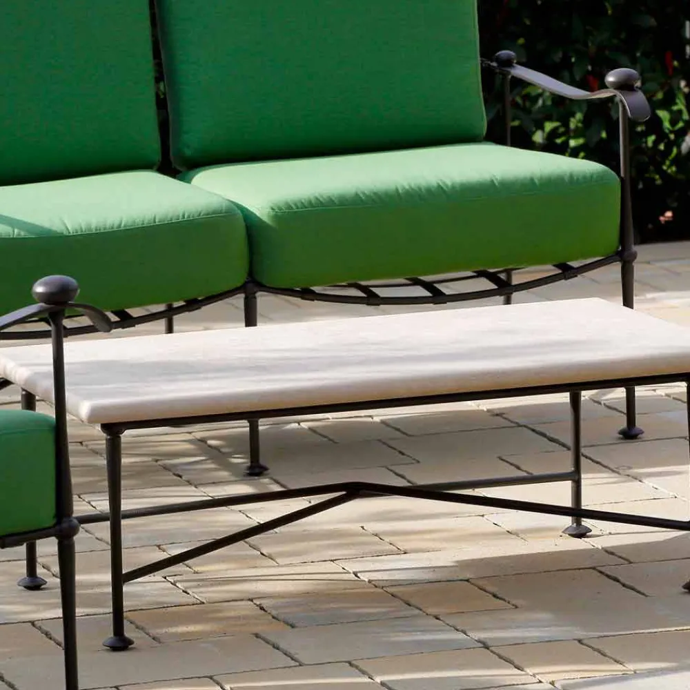 Viadurini in the Garden Garten Lounge Set-Artisan Outdoor-Wohnzimmer in Eisen-Graphit-Finish Made in Italy - Lietta
